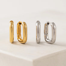 Midi Paperclip Puff Hoop - Gold & Silver