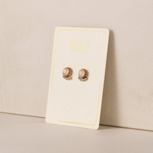 Statement Post Earrings Gold Plated - Lover's Tempo