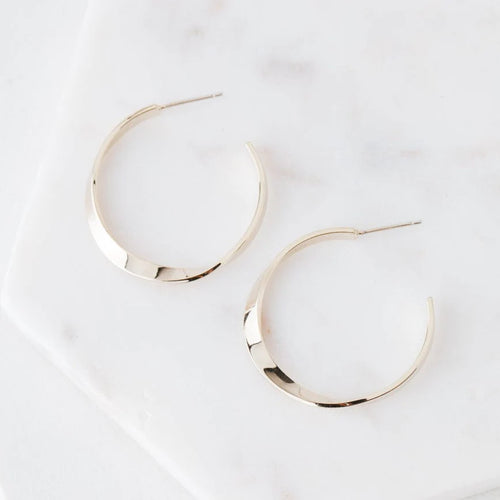 Lovers Tempo Taylor Twist Hoop Earring Gold