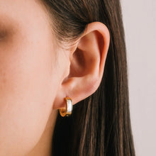 Tofino Huggie Hoop Earrings Gold Mother of Pearl - Lover's Tempo