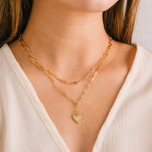 Verona Pave Heart Layered Necklace - Gold