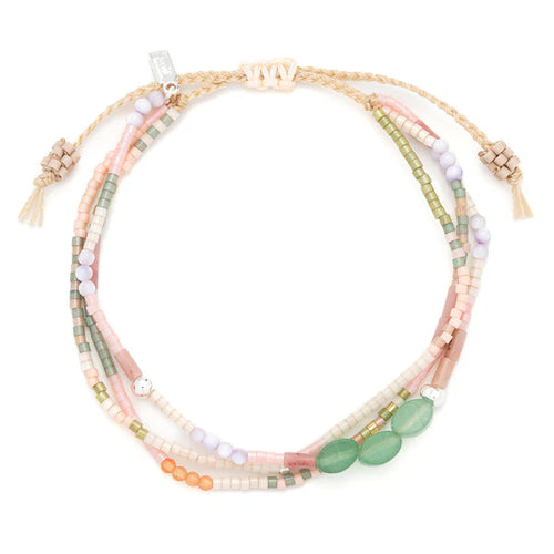 Mixed Media Bracelet - Optimism/Green Adventurine/Silver
