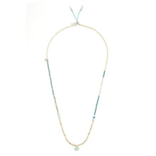 Mixed Media Wrap Bracelet/Necklace - Courage/Amazonite/Silver