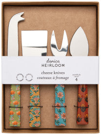 Set/4 Mosaic Cheese Knives