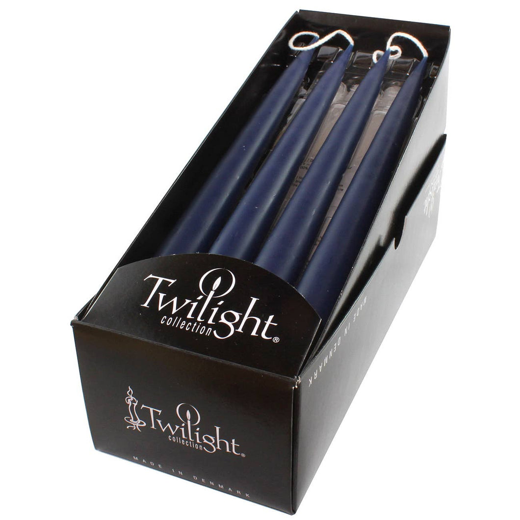 Navy Blue Danish Taper Candle 12
