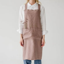 Linen Tales Crossback Apron - Ashes of Roses 