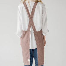 Linen Tales Crossback Apron - Ashes of Roses 