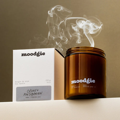 Moodgie Cedar & Siberian Pine Soy Candle Poured in Canada