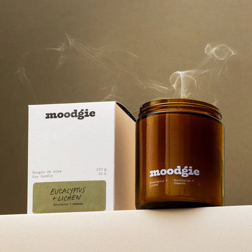 Moodgie Eucalyptus & Oakmoss Scented Candle Poured in Canada