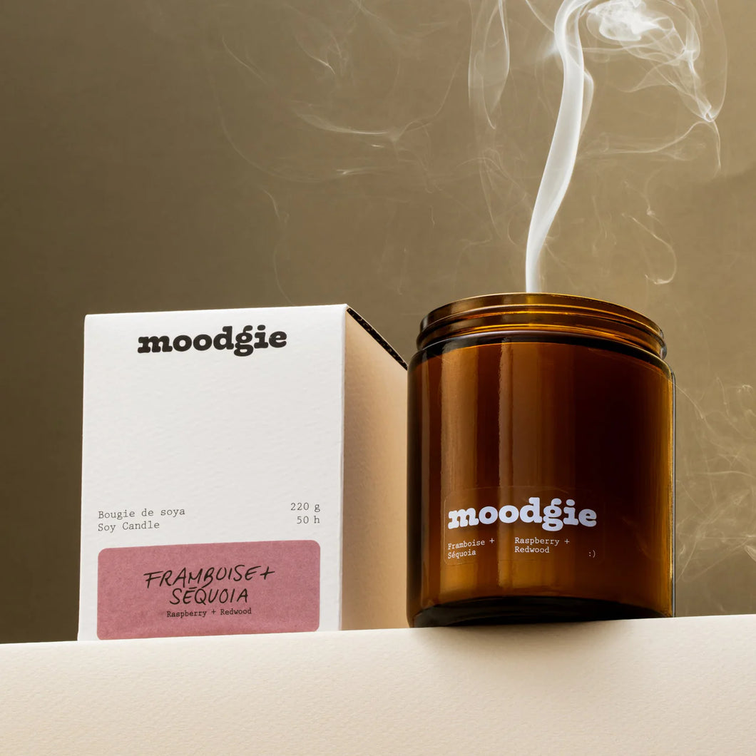 Raspberry & Redwood Scented Candle Poured in Canada