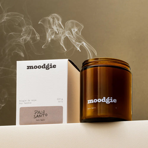 Moodgie Palo Santo Candle Poured in Canada