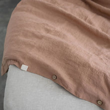 Queen Linen Duvet Cover Set - Cafe Creme