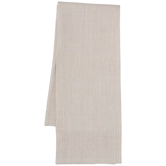 Linen Pinstripe Tea Towel Dove Gray