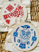 Folk Blue Jay Complete Embroidery Kit