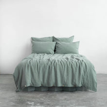 Queen Linen Duvet Cover Set - Green Milieu