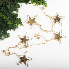 Gold Metal Star Garland - Christmas Decor