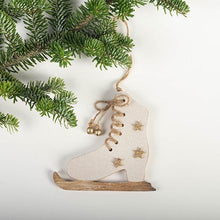 Wooden Figure Skate Ornament - Christmas Ornaments