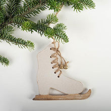 Wooden Figure Skate Ornament - Christmas Ornaments