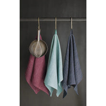 Linen Pinstripe Tea Towel - Lagoon