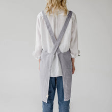Linen Tales Crossback Apron - Light Grey 