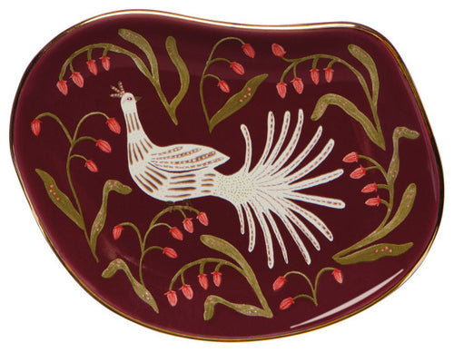 Plume Bird Embellished Trinket Tray