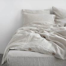 Melange Linen Duvet Cover Set - Queen