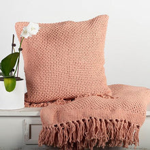 Pink Knitted Throw