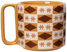 Mug with geometric pattern on a white background