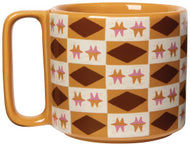Mug with geometric pattern on a white background