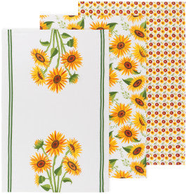 Sunflower Set 3 Floursack Dishtowels