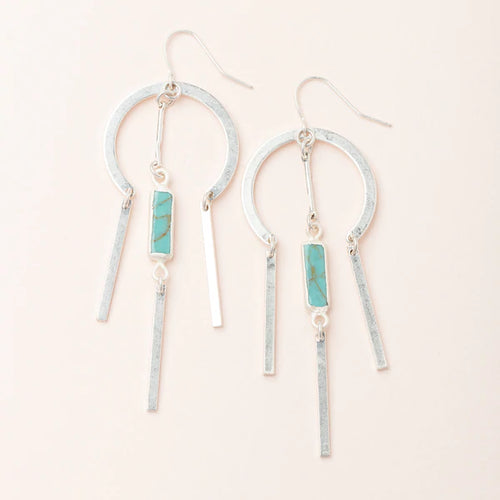 Scout Canada Turquoise Silver Dream Catcher Earrings Gemstone Jewelry