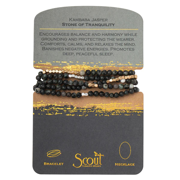Scout Canada Stone Wrap Bracelet Necklace Kambaba Jasper