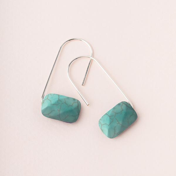 Turquoise Floating Stone Earrings