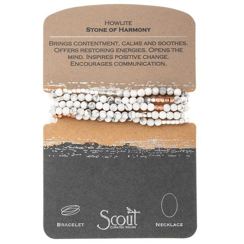 Stone Wrap Bracelet Necklace Howlite Scout Jewelry Canada