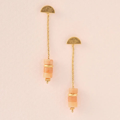 Stone Meteor Thread Jacket Earring Sunstone Gold Scout Canada