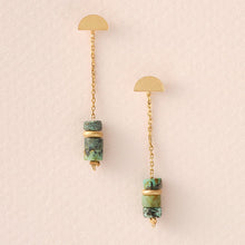 Scout Canada Stone Meteor Thread Jacket Earring African Turquoise Gold