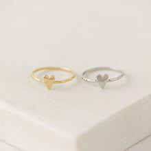 Everly Heart Ring - Silver & Gold