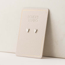 Everly Heart Stud - Silver & Gold