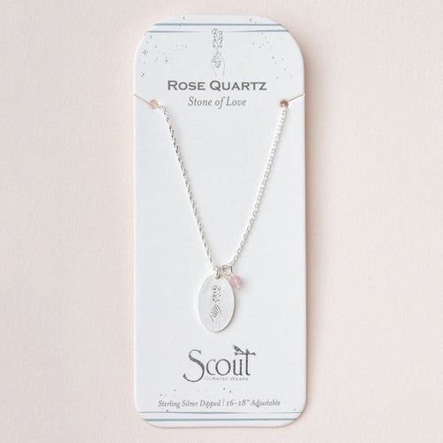 Scout Intention Necklace Rose Quartz Gemstone Jewelry Canada 