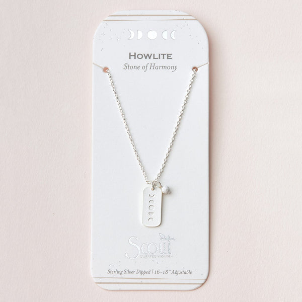 Scout Intention Necklace Silver Howlite Gemstone Jewelry Canada