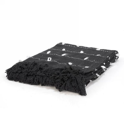 Black and White Fringe Throw Blanket Canada 