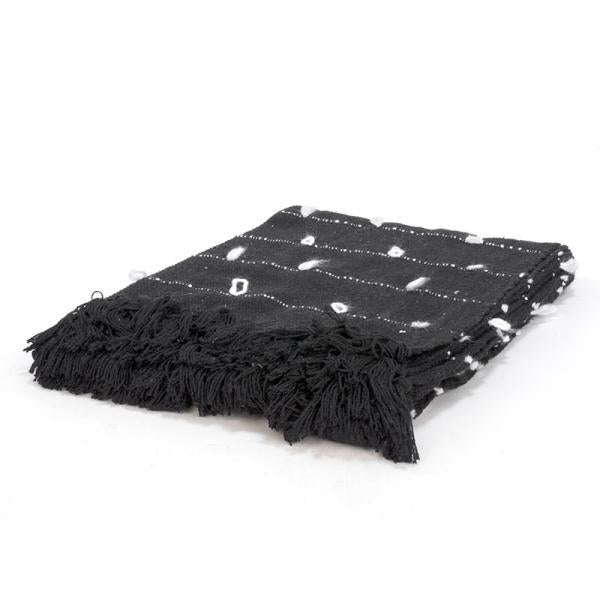 Black and White Fringe Throw Blanket Canada 