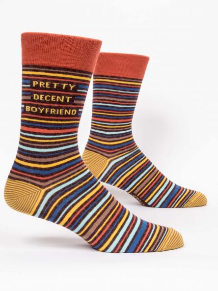 Pretty Decent BF - Men's Socks - Blue Q - Great Gift