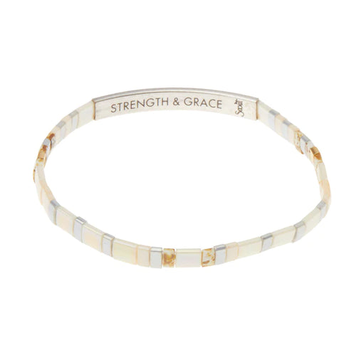 Good Karma Miuki Bracelet Scout Canada Strength and Grace Ivory and Silver
