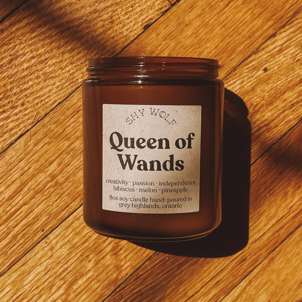 Queen of Wands Shy Wolf Soy Candle