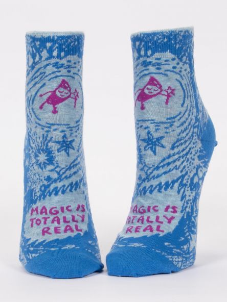 Magic Is Totally Real - Ladies Ankle Socks - Blue Q - Greatest Gift 2019