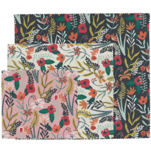 Set of 3 Beeswax Wraps Floral Canada Danica 