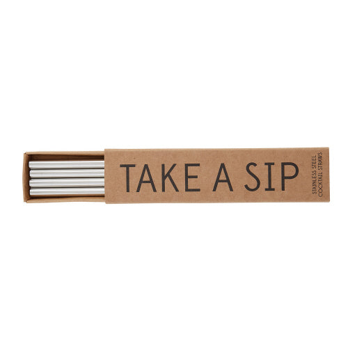 Silver Cocktail Straws